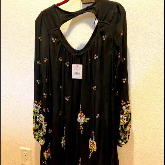 free people never been embroidered dress Black Embroidered Maxi by Free People
